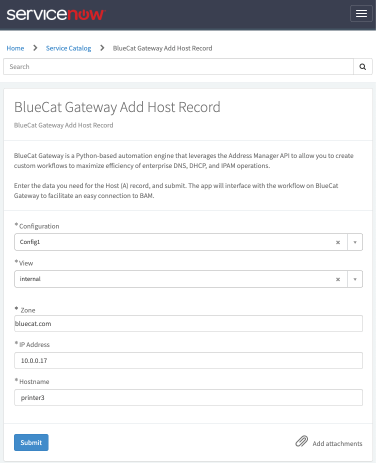 ServiceNow DNS Integration